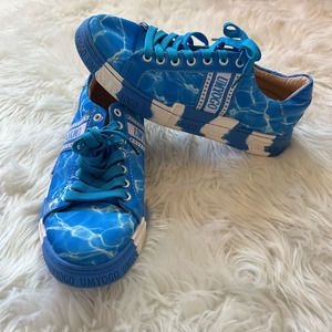 UMYOGO Mens Skate Shoes Blue Tie Dye Low Top Lace Up Non Slip 6 EUR 39